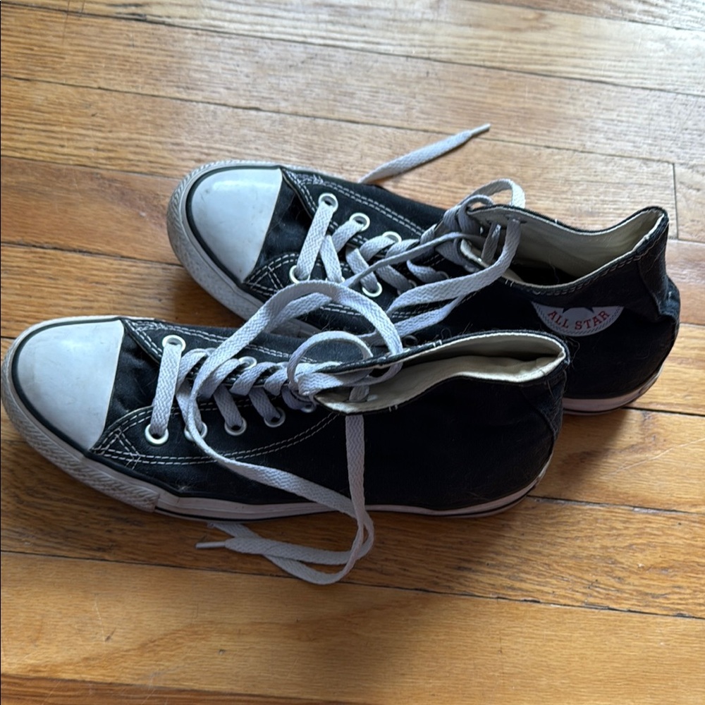 Black and White High-Top Converse